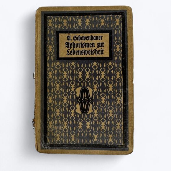 Antique Small Book German Edition A. Schopenhauer Aphorismen Zur Lebensweisheit - Picture 1 of 13